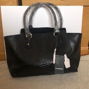 Black Cuore and Pelle Leather Satchel NWT